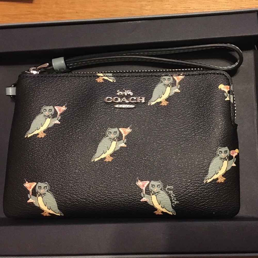 Coach Owl Wristlet NWT in Box